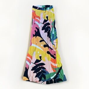 AKIRA Womens Small Maxi Skirt Floral Colorful Artsy Boho Full Summer Beach